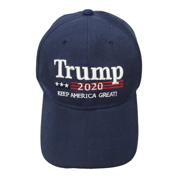Trump 2020 Keep America Great Blue OSFM Strapback Cap Trucker Golf Baseball Hat - Picture 1 of 13